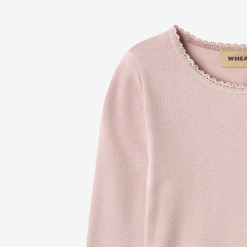 Wheat Main Rib T-Shirt L/S Reese T-Shirt 1354 soft lilac