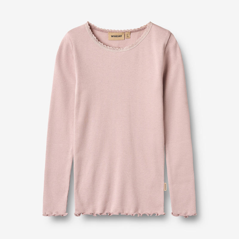 Wheat Main Rib T-Shirt L/S Reese T-Shirt 1354 soft lilac