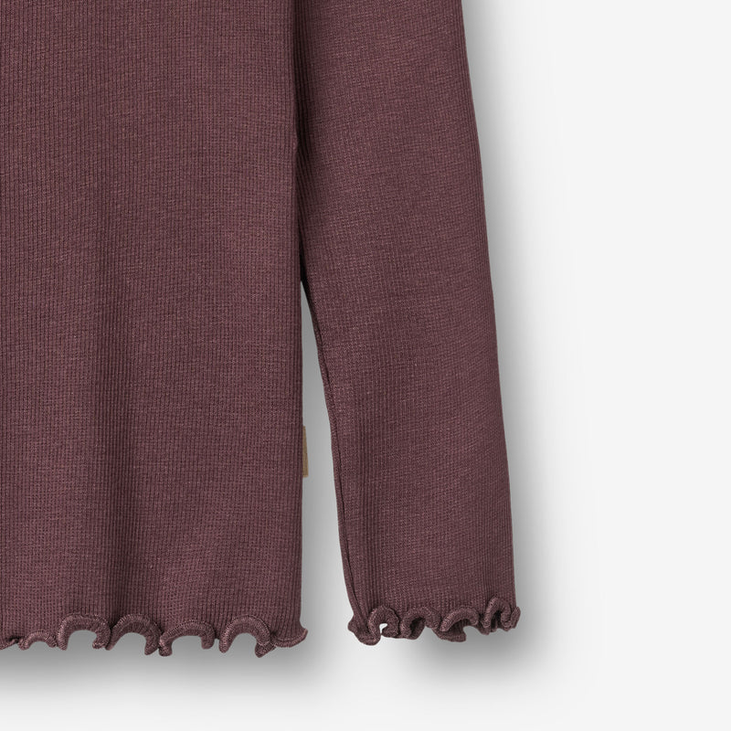 Wheat Main Rib T-Shirt L/S Reese T-Shirt 3030 fudge
