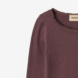 Wheat Main Rib T-Shirt L/S Reese T-Shirt 3030 fudge