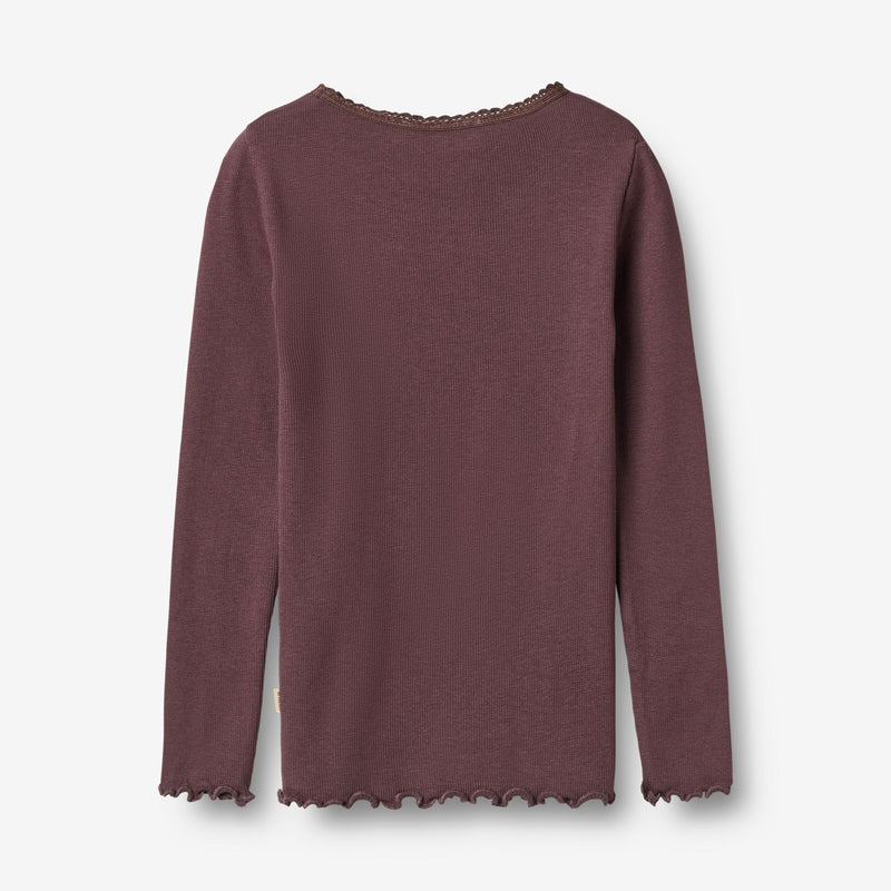 Wheat Main Rib T-Shirt L/S Reese T-Shirt 3030 fudge