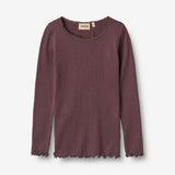 Wheat Main Rib T-Shirt L/S Reese T-Shirt 3030 fudge