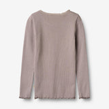 Wheat Main Rib T-Shirt L/S Reese T-Shirt 9531 dusty purple