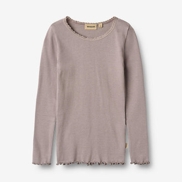 Wheat Main Rib T-Shirt L/S Reese T-Shirt 9531 dusty purple