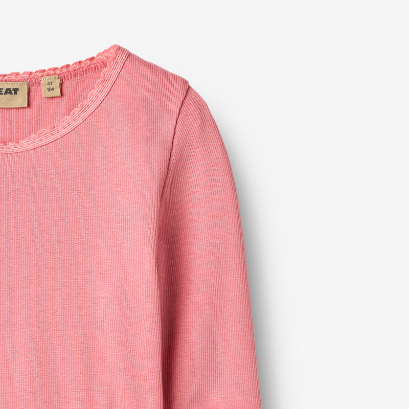 Wheat Main Rib T-Shirt L/S Reese T-Shirt 9568 soft pink