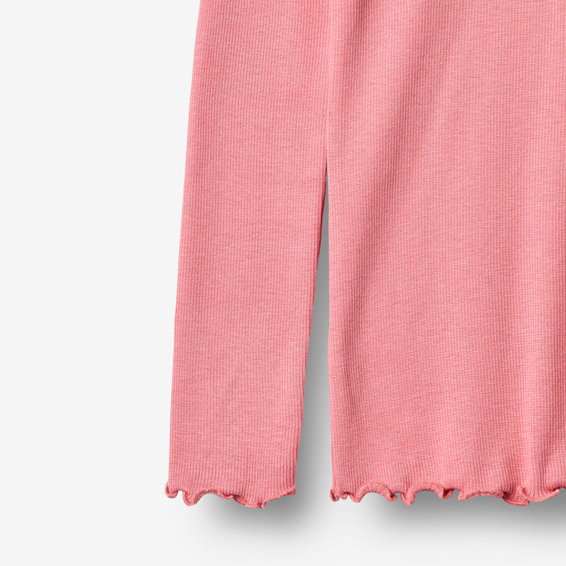 Wheat Main Rib T-Shirt L/S Reese T-Shirt 9568 soft pink