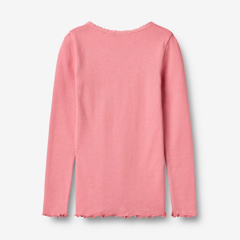 Wheat Main Rib T-Shirt L/S Reese T-Shirt 9568 soft pink