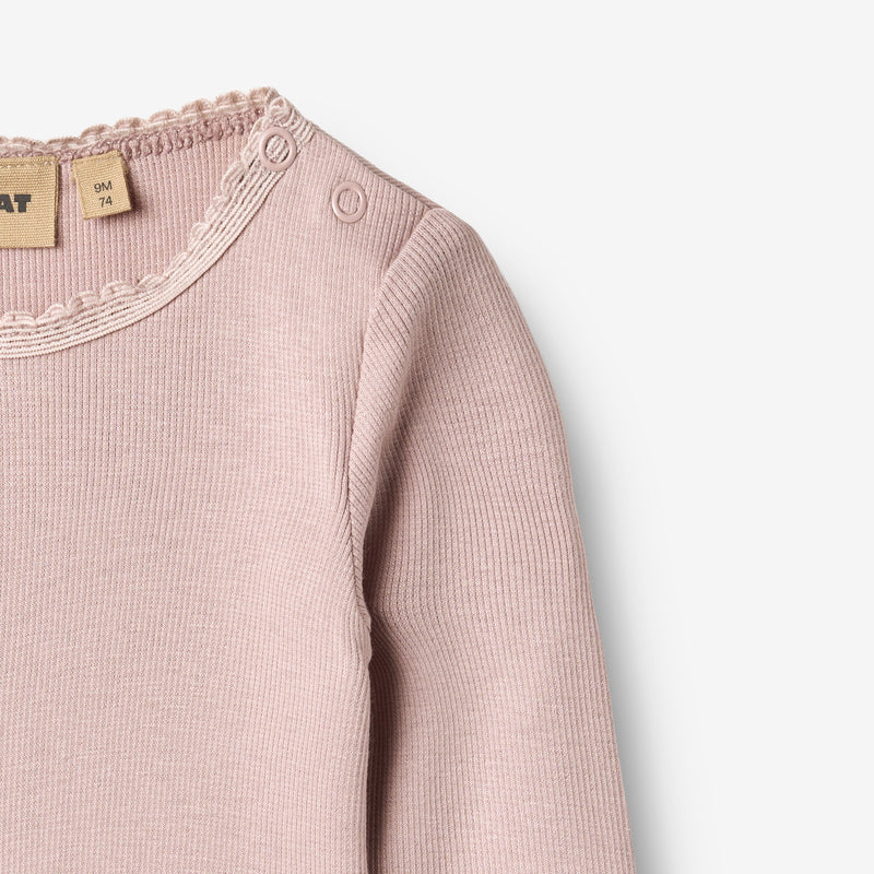 Wheat Main Rib T-Shirt L/S Reese T-Shirt 1354 soft lilac