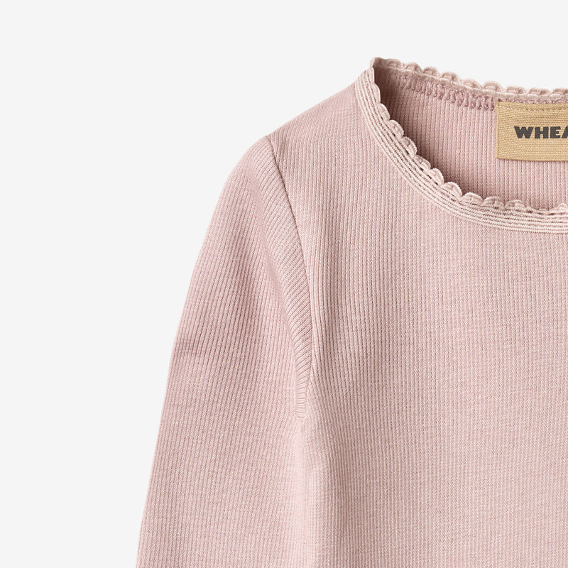 Wheat Main Rib T-Shirt L/S Reese T-Shirt 1354 soft lilac