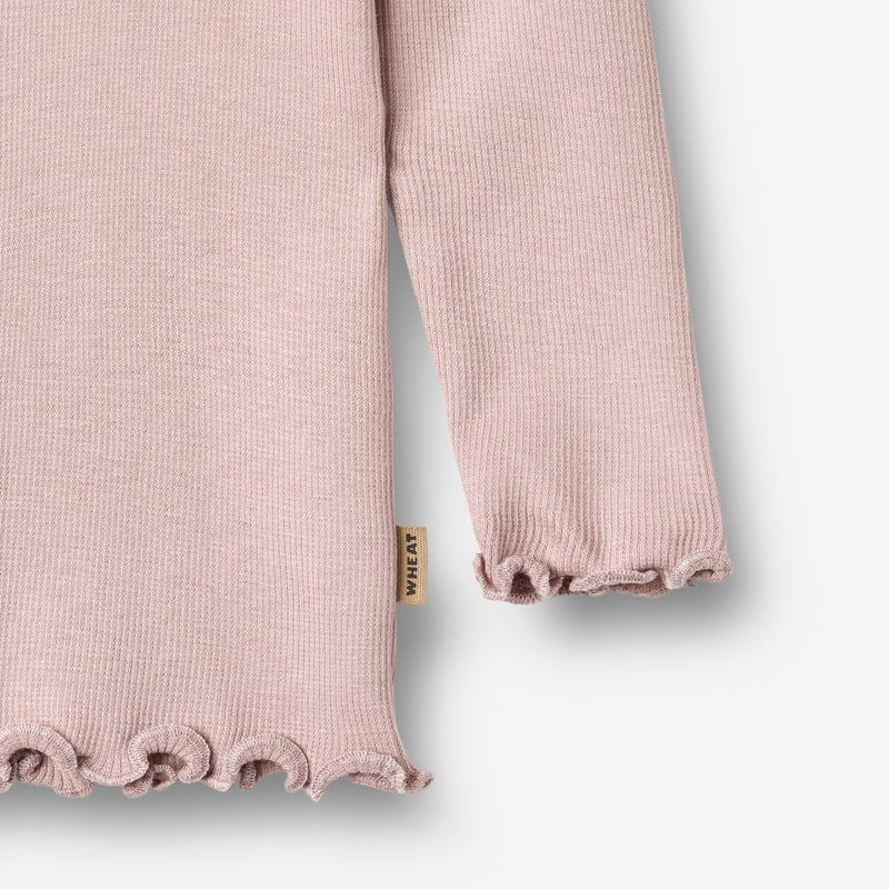 Wheat Main Rib T-Shirt L/S Reese T-Shirt 1354 soft lilac