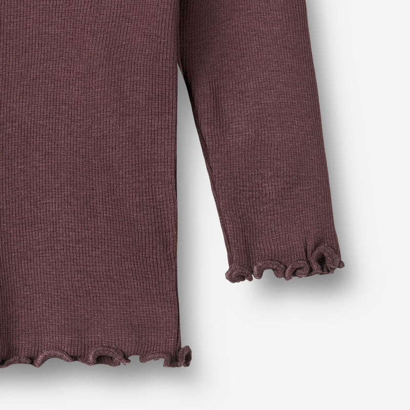 Wheat Main Rib T-Shirt L/S Reese T-Shirt 3030 fudge