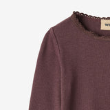 Wheat Main Rib T-Shirt L/S Reese T-Shirt 3030 fudge