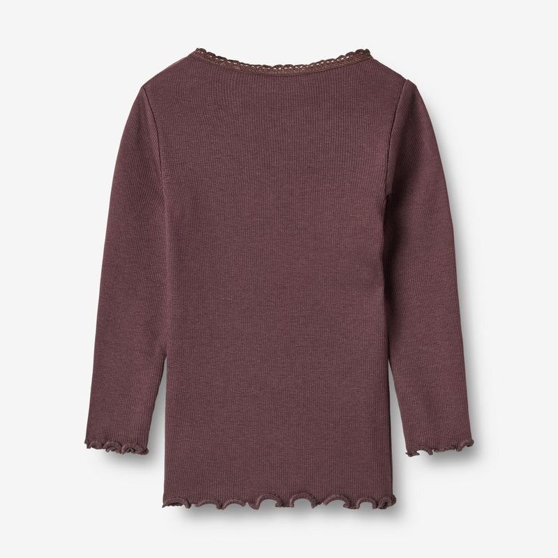 Wheat Main Rib T-Shirt L/S Reese T-Shirt 3030 fudge