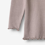 Wheat Main Rib T-Shirt L/S Reese T-Shirt 9531 dusty purple