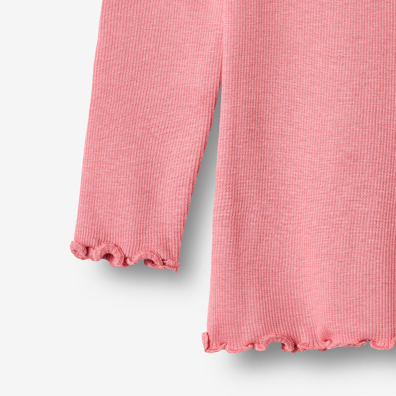 Wheat Main Rib T-Shirt L/S Reese T-Shirt 9568 soft pink
