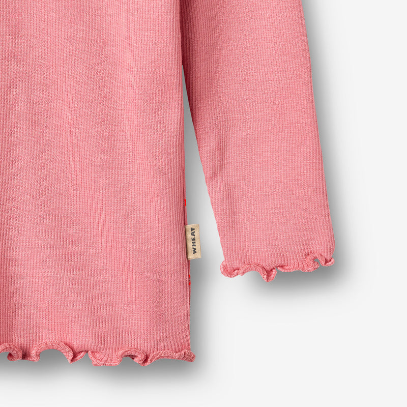 Wheat Main Rib T-Shirt L/S Reese T-Shirt 9568 soft pink