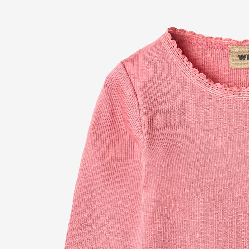 Wheat Main Rib T-Shirt L/S Reese T-Shirt 9568 soft pink