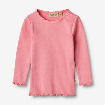 Wheat Main Rib T-Shirt L/S Reese T-Shirt 9568 soft pink