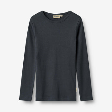 Wheat Main Rib T-Shirt L/S Stig Jersey Tops and T-Shirts 1432 navy