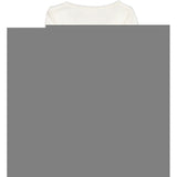 Rib T-Shirt Lace LS - ivory