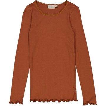 Wheat Main Rib T-Shirt Lace LS Jersey Tops and T-Shirts 0001 bronze