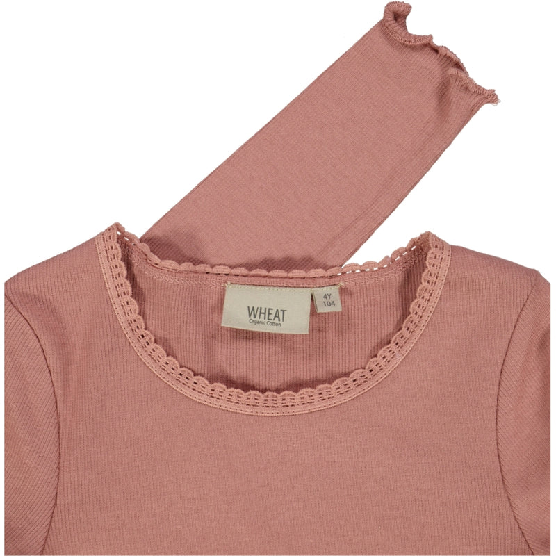 Wheat Main Rib T-Shirt Lace LS Jersey Tops and T-Shirts 2112 rose cheeks
