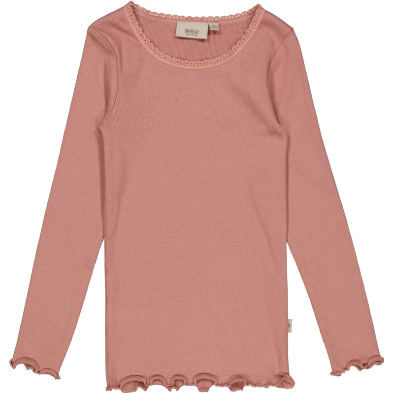 Wheat Main Rib T-Shirt Lace LS Jersey Tops and T-Shirts 2112 rose cheeks