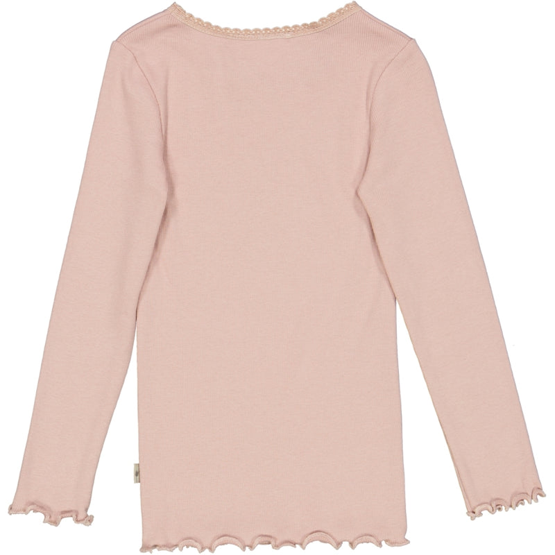 Wheat Main Rib T-Shirt Lace LS Jersey Tops and T-Shirts 2487 rose powder