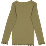 Wheat Main Rib T-Shirt Lace LS Jersey Tops and T-Shirts 4099 winter moss