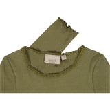 Wheat Main Rib T-Shirt Lace LS Jersey Tops and T-Shirts 4099 winter moss