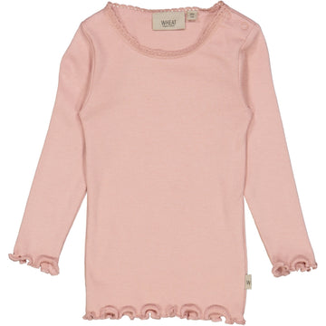 Wheat Main Rib T-Shirt Lace LS Jersey Tops and T-Shirts 2270 misty rose