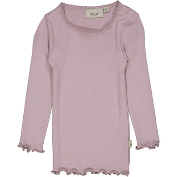 Wheat Main Rib T-Shirt Lace LS Jersey Tops and T-Shirts 1149 dusty lavender