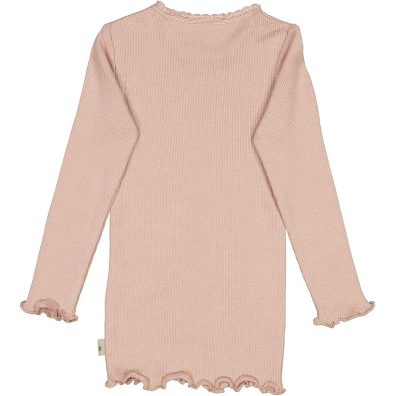 Wheat Main Rib T-Shirt Lace LS Jersey Tops and T-Shirts 2487 rose powder