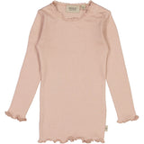 Wheat Main Rib T-Shirt Lace LS Jersey Tops and T-Shirts 2487 rose powder