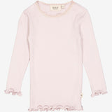 Wheat Rib T-Shirt Lace LS | Baby Jersey Tops and T-Shirts 1354 soft lilac