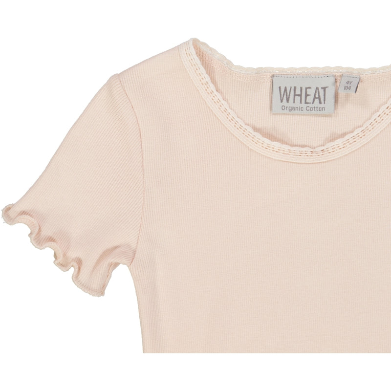 Wheat Main Rib T-Shirt Lace SS Jersey Tops and T-Shirts 2400 powder