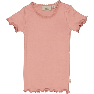 Wheat Main Rib T-Shirt Lace SS Jersey Tops and T-Shirts 2024 rosie