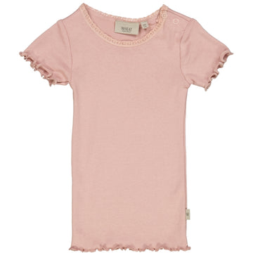 Wheat Main Rib T-Shirt Lace SS Jersey Tops and T-Shirts 2270 misty rose