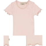 Wheat Main Rib T-Shirt Lace SS Jersey Tops and T-Shirts 2400 powder