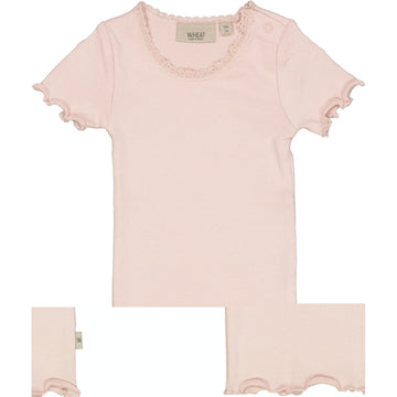 Wheat Main Rib T-Shirt Lace SS Jersey Tops and T-Shirts 2400 powder