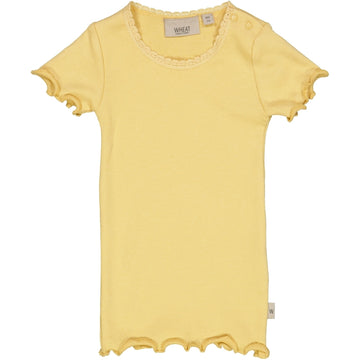 Wheat Main Rib T-Shirt Lace SS Jersey Tops and T-Shirts 5083 sahara sun
