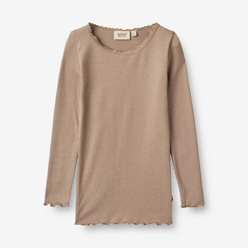 Wheat Main Rib T-Shirt Reese Jersey Tops and T-Shirts 3006 soft brown