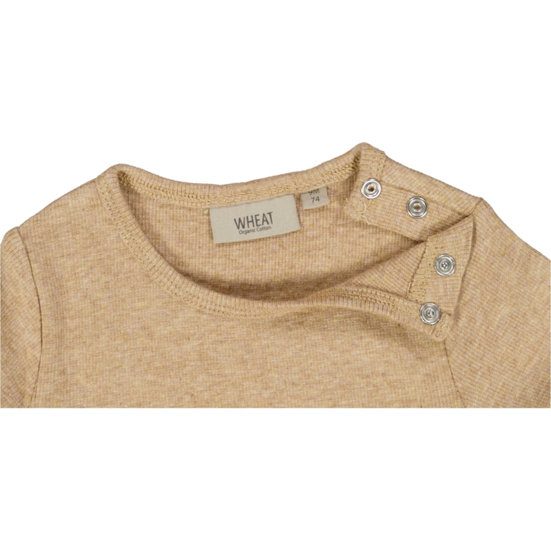 Wheat Main Rib T-Shirt SS Jersey Tops and T-Shirts 3230 sand melange