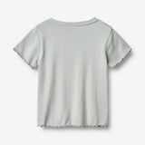 Wheat Main Rib T-Shirt S/S Irene Jersey Tops and T-Shirts 1560 soft blue