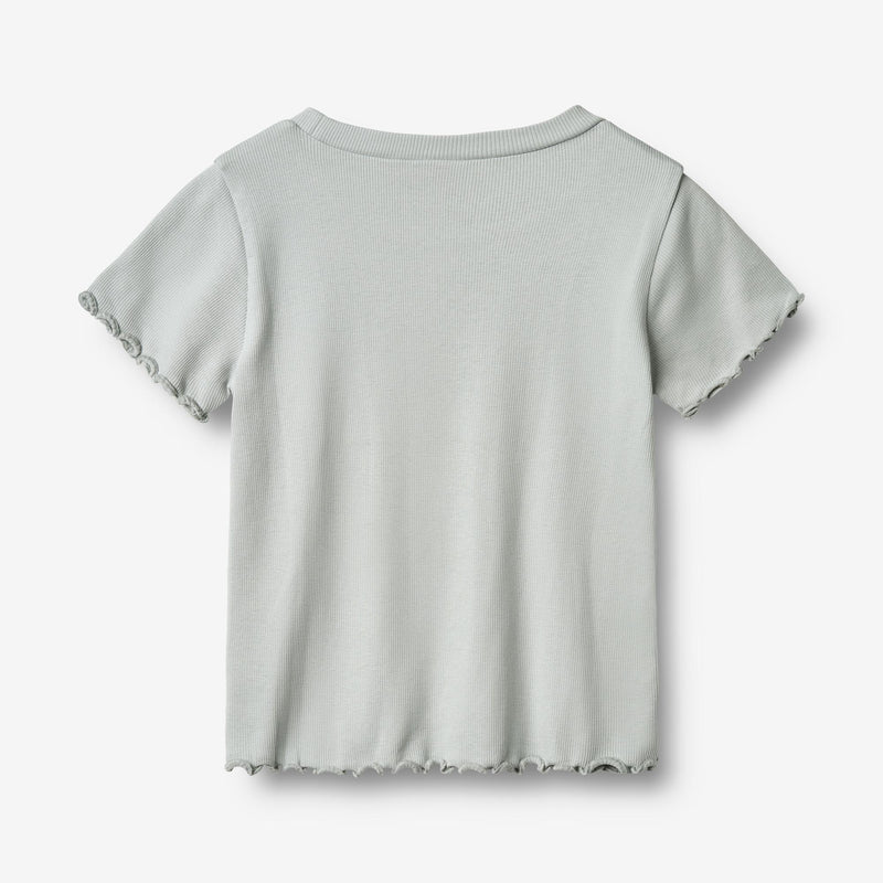 Wheat Main Rib T-Shirt S/S Irene Jersey Tops and T-Shirts 1560 soft blue