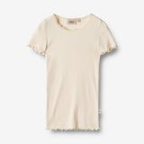 Wheat Main Rib T-Shirt S/S Katie Jersey Tops and T-Shirts 3171 cream