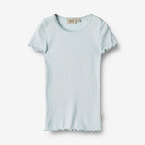 Wheat Main Rib T-Shirt S/S Katie Jersey Tops and T-Shirts 4030 light blue