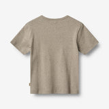Wheat Main Rib T-Shirt S/S Lumi Jersey Tops and T-Shirts 0072 gravel melange
