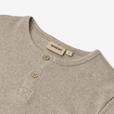 Wheat Main Rib T-Shirt S/S Lumi Jersey Tops and T-Shirts 0072 gravel melange