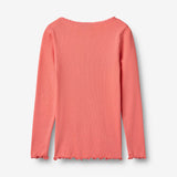 Wheat Main Rib T-shirt L/S Reese Jersey Tops and T-Shirts 2216 light coral